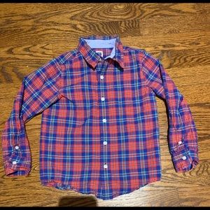 LIKE NEW Janie and Jack 100% Cotton Plaid Shirt